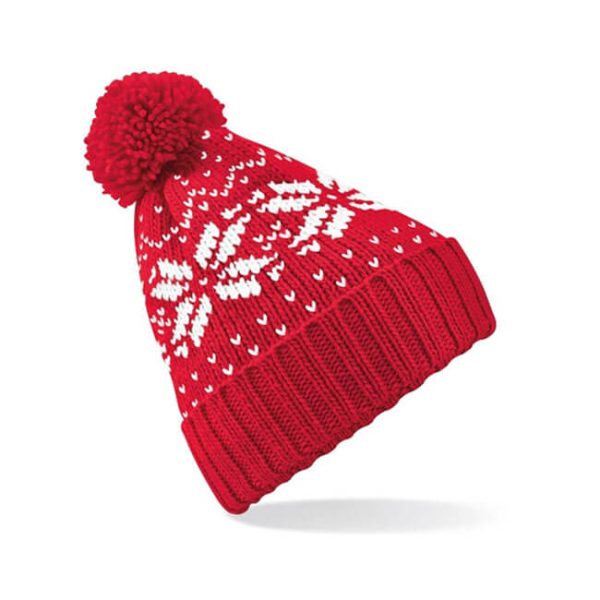 Beechfield zimska kapa Snowstar - rdeča