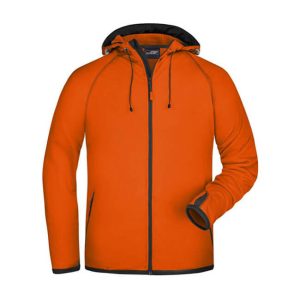 J&N moški flis Diamond Pattern - oranžen