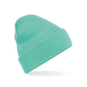Klasična pletena zimska kapa - mint green